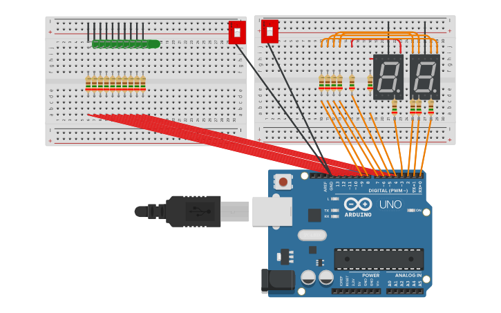 Circuit design HTL Uno | Tinkercad