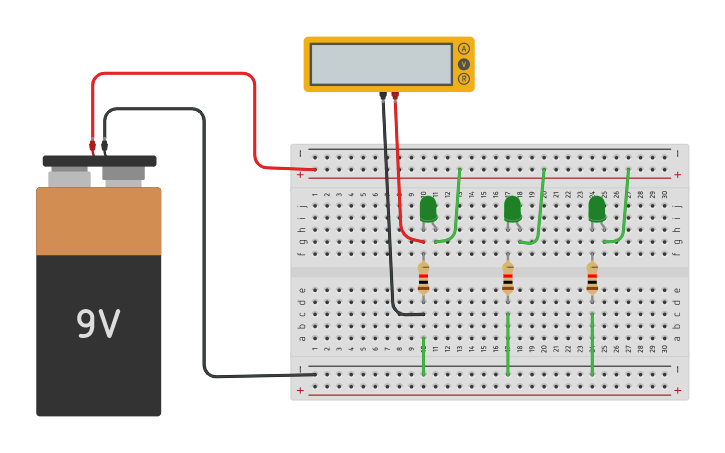 Circuit design circuito#3 paralelo | Tinkercad