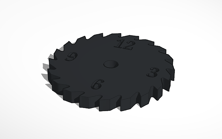 3D design makita saw blade clock - Tinkercad