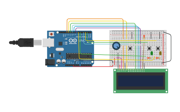 Circuit design LCD Counters Lab Part A Try Number 3 - Tinkercad