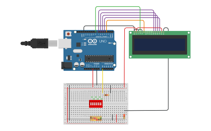 Circuit design Ohm Meter - Tinkercad