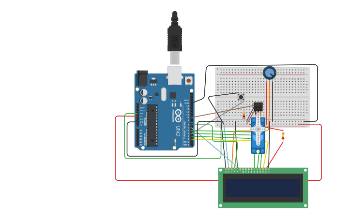 Circuit design Hogar Inteligente con "Potenciómetro, ServoMotor ...