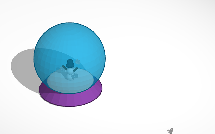 3D design Snow globe - Tinkercad