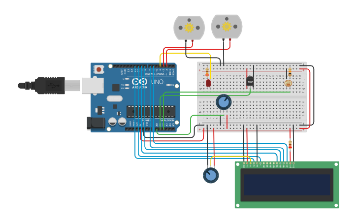 Circuit design Proyecto final IoT sistema de riego - Tinkercad