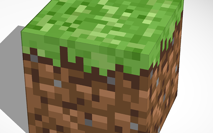 3D design MineCraft Dirt Block - Tinkercad