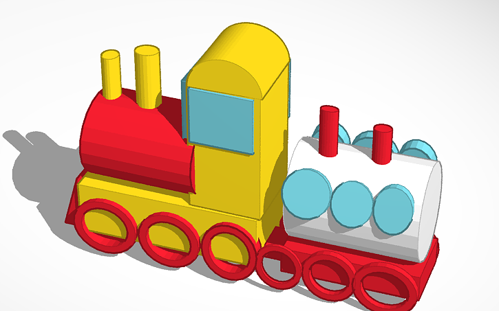 3d tinkercad нарисовать паровозик