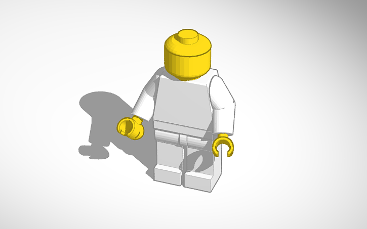 3D design LEGO Minifigure with LEGO storage inside new updates - Tinkercad