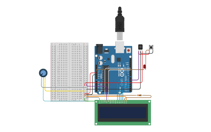 Circuit design Contador Automático - Tinkercad