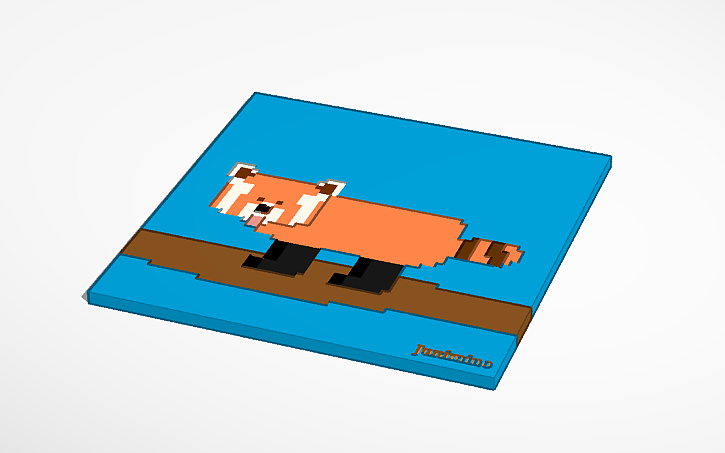 3D Design Copy Of Red Panda Pixel for I Try To Do Pixel Art 3d-design-copy-of-red-panda-pixel-for-i-try-to-do-pixel-art
