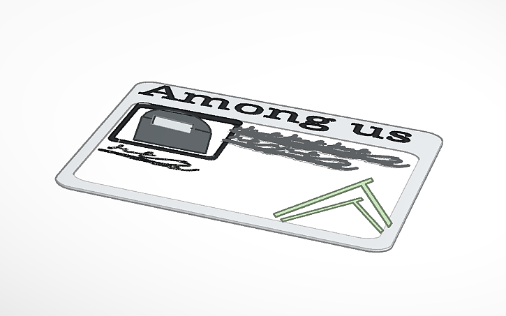 3D design among us admin card | Tinkercad 3D design among us admin card | Tinkercad