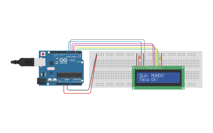 Circuit design LCD | Tinkercad