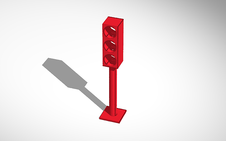 3D design Traffic Light - Tinkercad