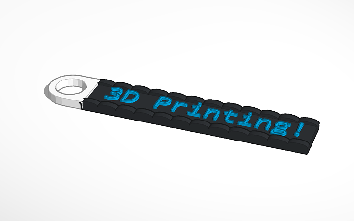 3D design 3d Printing key ring | Tinkercad