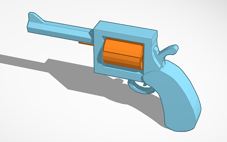 Revolver Solidworks 3D design Revólver 3 - Tinkercad