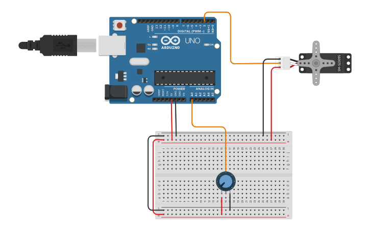 Circuit design SERVOMOTOR CON ARDUINO - Tinkercad