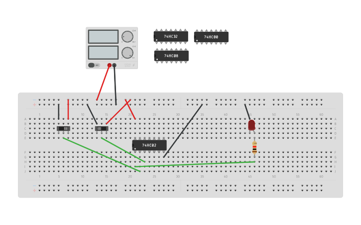 Circuit design Logic Gate - Tinkercad