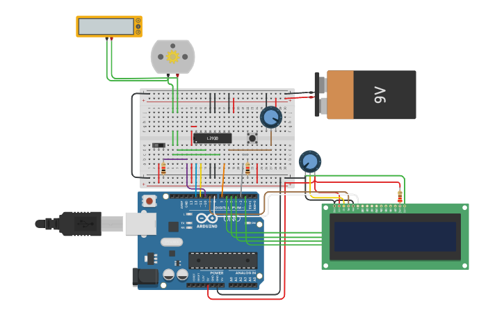 Circuit design Motor CC | Tinkercad