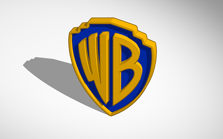 3D design WB logo (2019, 1998-2020 style) | Tinkercad