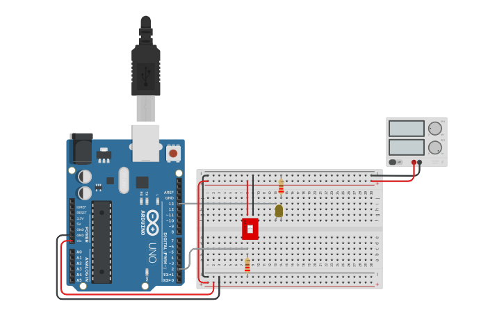 Circuit design EENRIQUEZ SIMULINO UNO LED ON/OFF | Tinkercad