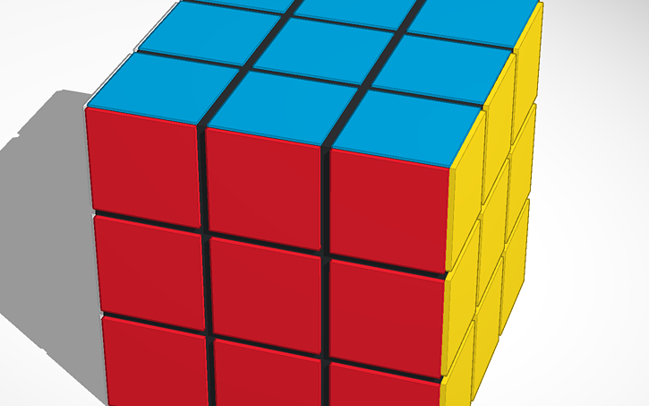 3D design Rubik's Cube - Tinkercad