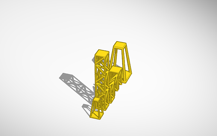 3D design metal girders/supports/lattice structure/ tower - Tinkercad