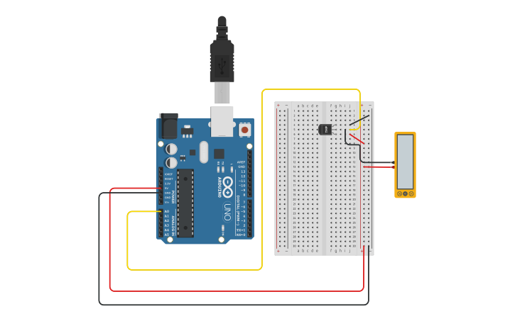 Circuit design Interfacing Of Temperature Sensor LM35 With Arduino ...