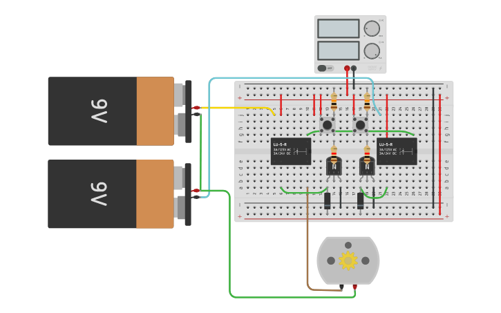 Circuit design Motor | Tinkercad