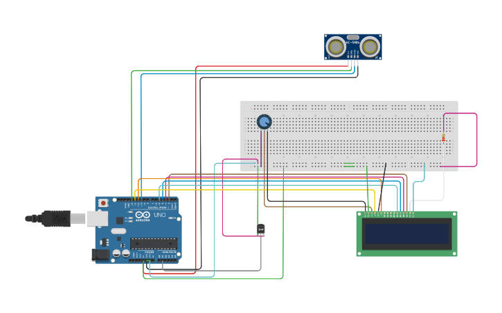 Circuit design Temp Sensor - Tinkercad