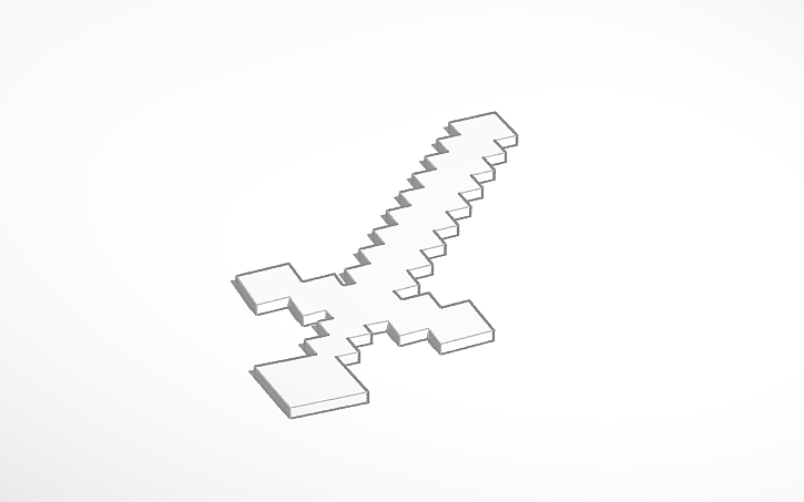 3D design espada de minecraft - Tinkercad