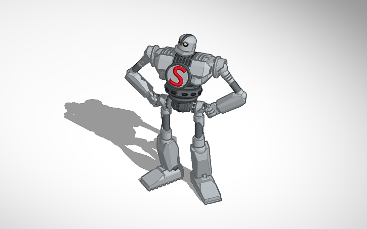 3D design iron giant model posed (im superman) - Tinkercad