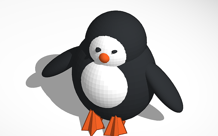 3D design Pingüino - Tinkercad