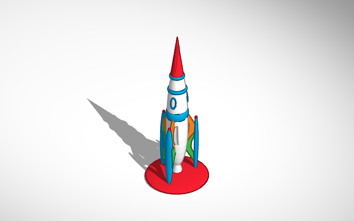 3D design Rocket - Tinkercad image.