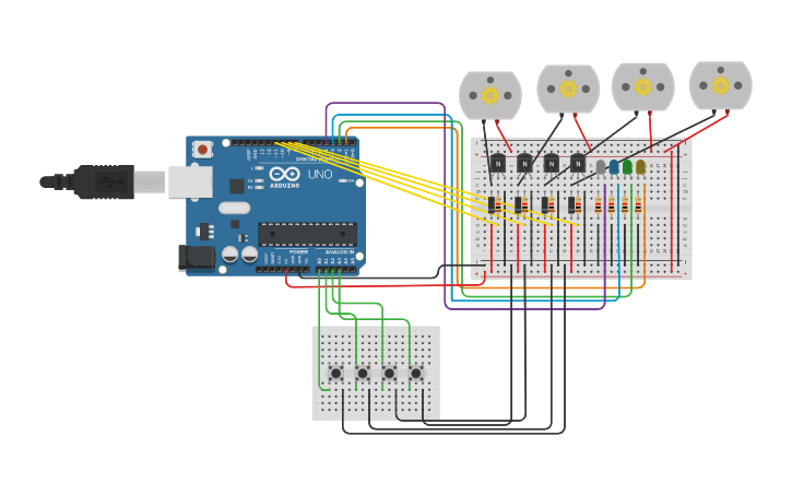 Circuit design Vending machine - Tinkercad