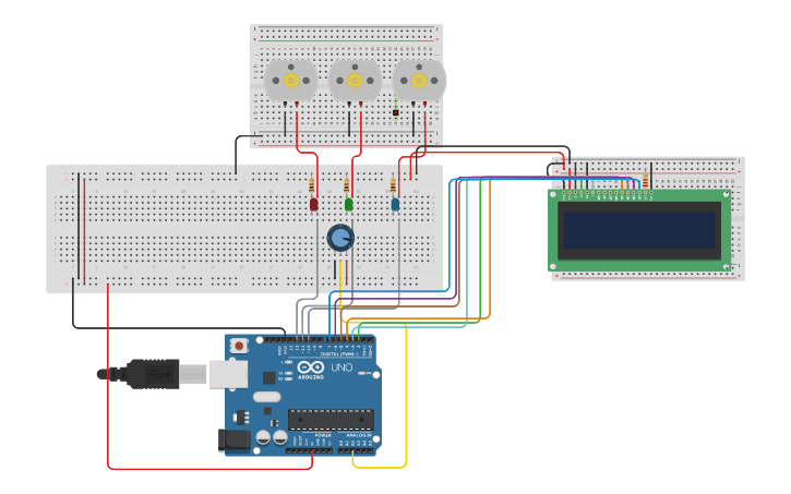 Circuit design Eletrônica Digital II | Tinkercad