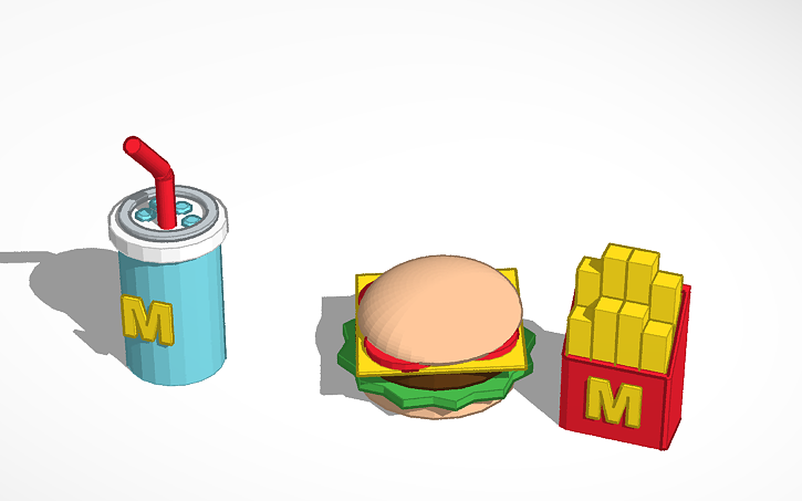 3D design fast food | Tinkercad