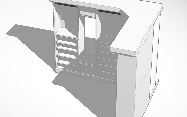 3D design Walk-In Closet AVG - Tinkercad