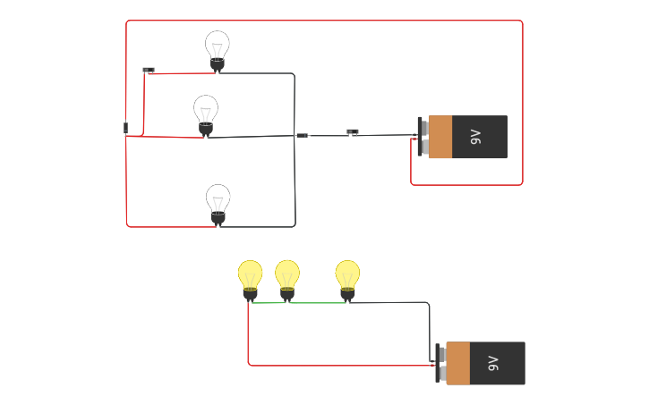 Parallel Designs Simple Circuit design Copy of Simple Parallel circuit - Tinkercad