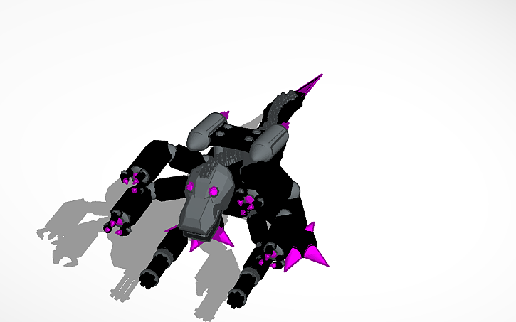 3D design Mech Godzilla remixed - Tinkercad