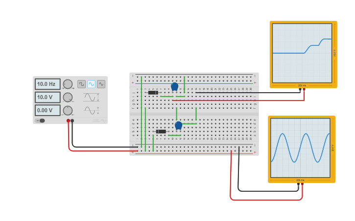 Circuit design Dobrador de tensão - Tinkercad