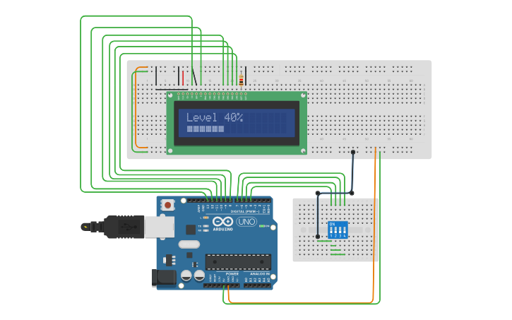 Circuit design Water Level Sensor - Tinkercad