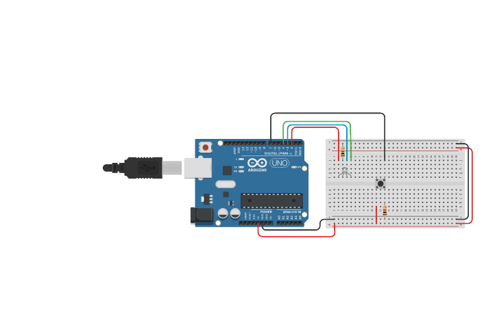 Circuit design Led RGB, Módulo Led RGB - Tinkercad