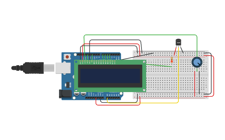 Circuit design CW-02 Temperature Measurement | Tinkercad