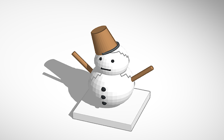 3D design Snowman - Tinkercad