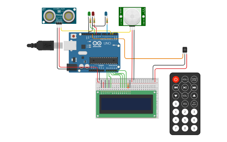 Circuit design Alarm system - Tinkercad