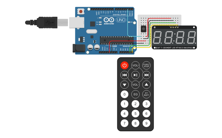 Circuit design Mando Infrarrojo con Arduino - Tinkercad