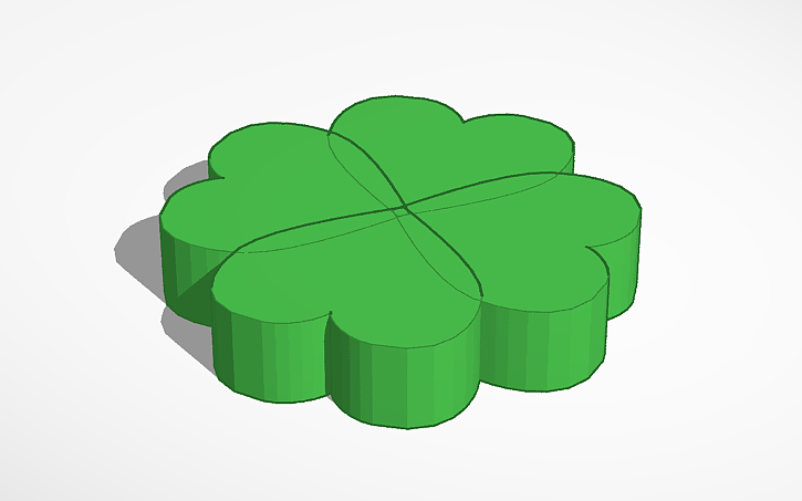 3D design 4 LEAF CLOVER - Tinkercad