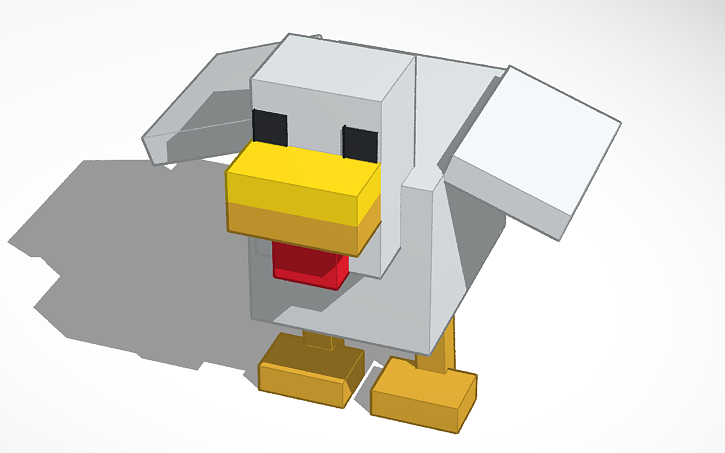 3D Design Minecraft Chicken Tinkercad 3d-design-minecraft-chicken-tinkercad