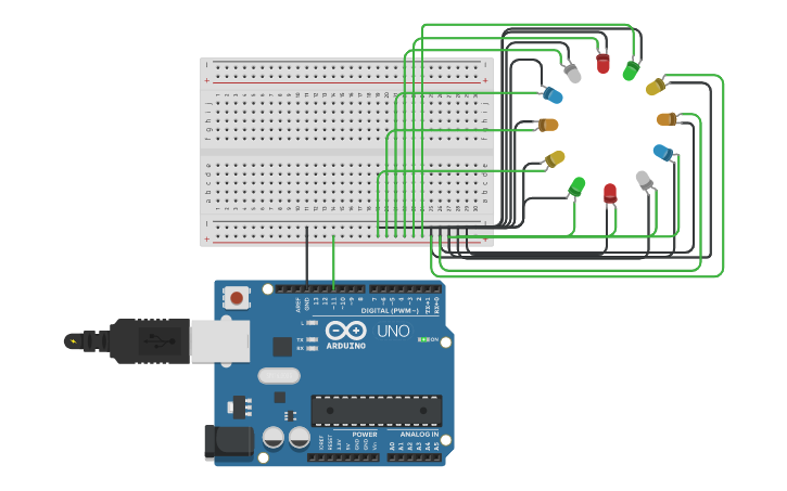 Circuit design Fade in fade out - Tinkercad