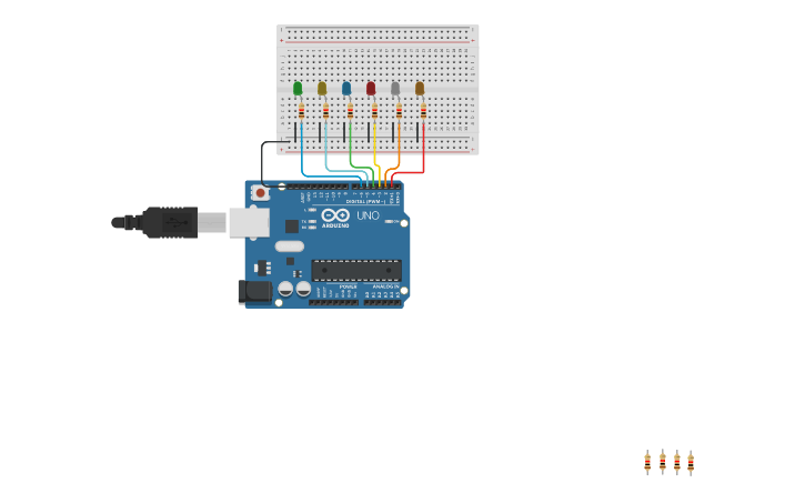 Circuit design Led Activity - Tinkercad