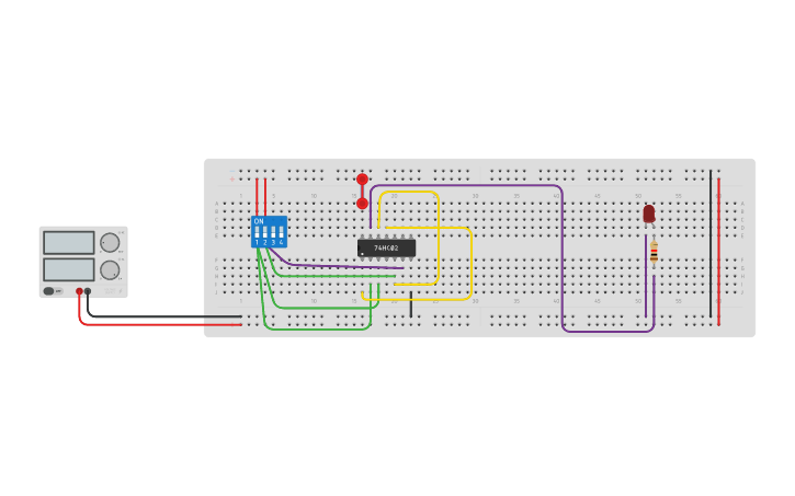 Circuit design and using nor | Tinkercad